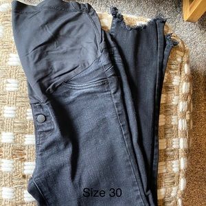 Pink blush maternity jeans